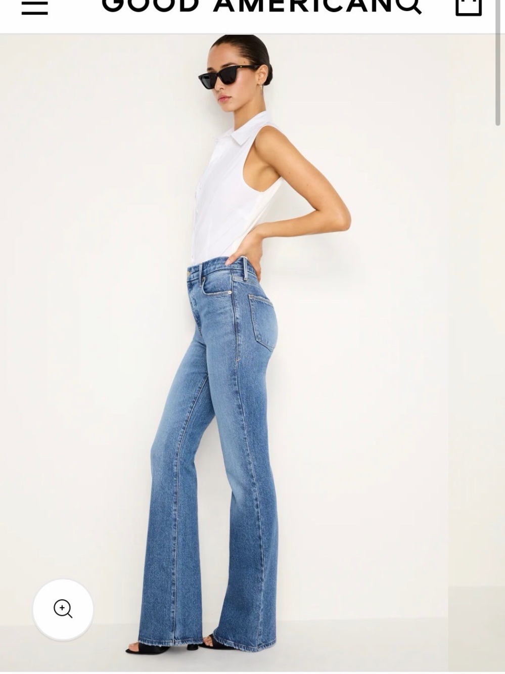 NWOT Good American Light Blue High-Rise Classic Bootcut- 00-4